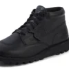 Unisex-Kick-Stiefel für Erwachsene aus Tumbled-Leder, schwarz