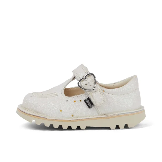 Unisex-Kick T-Bar-Glitzerschuhe für Kleinkinder, weiß Unisex-Kick T-Bar-Glitzerschuhe für Kleinkinder, weiß