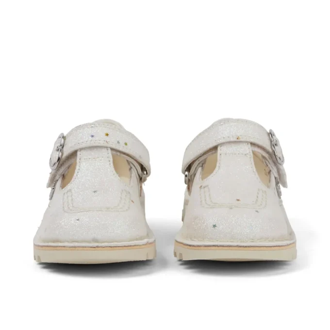 Unisex-Kick T-Bar-Glitzerschuhe für Kleinkinder, weiß Unisex-Kick T-Bar-Glitzerschuhe für Kleinkinder, weiß