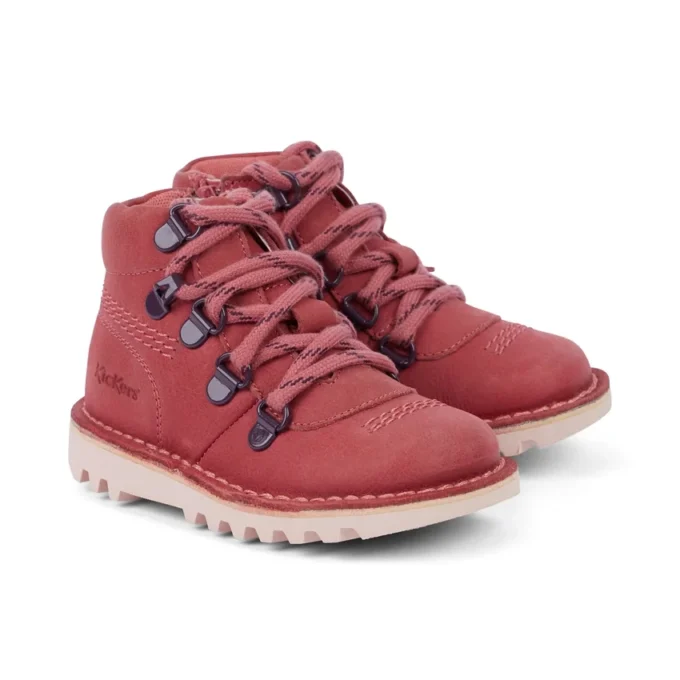 Unisex-Kinderstiefel Kick Hi Explore Leder Rosa Unisex-Kinderstiefel Kick Hi Explore Leder Rosa