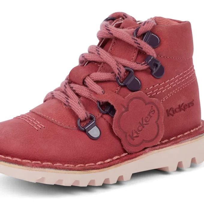 Unisex-Kinderstiefel Kick Hi Explore Leder Rosa Unisex-Kinderstiefel Kick Hi Explore Leder Rosa