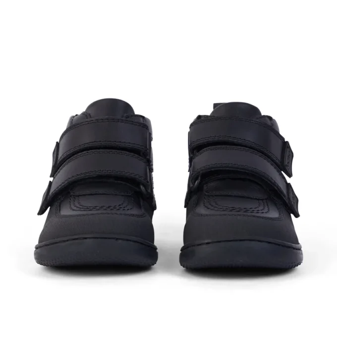 Unisex-Kinderstiefel Playflex Hi Vel Leder Schwarz Unisex-Kinderstiefel Playflex Hi Vel Leder Schwarz