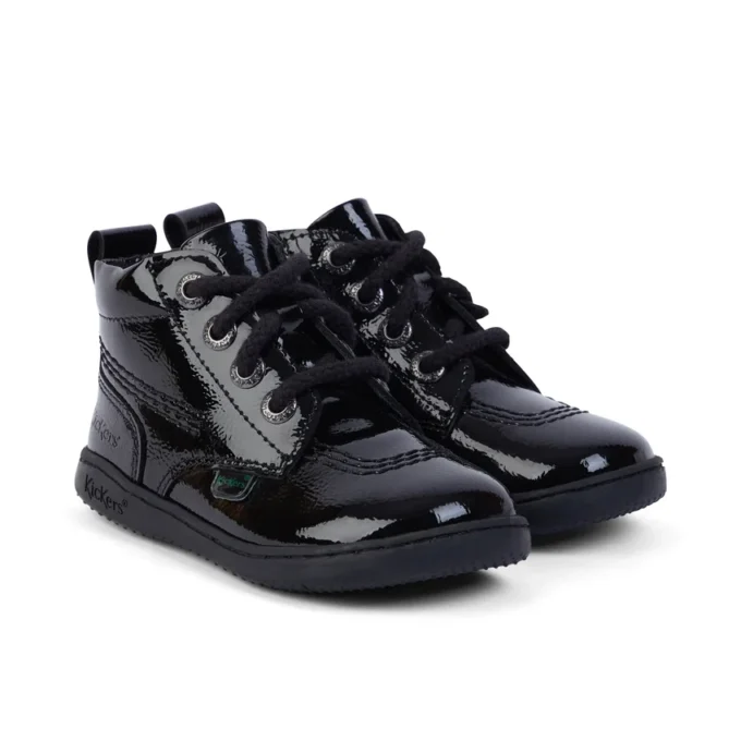 Unisex-Schuhe für Kleinkinder Playflex Hi Crinkle Lackleder Schwarz Unisex-Schuhe für Kleinkinder Playflex Hi Crinkle Lackleder Schwarz