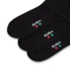 Unisex-Socken für Erwachsene, Everyday Crew, 3er-Pack, schwarz