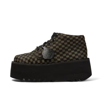 Unisex-Stiefel für Erwachsene Kick Hi Platform Leder Schwarz/Khaki