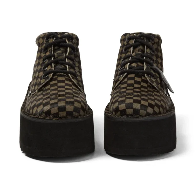 Unisex-Stiefel für Erwachsene Kick Hi Platform Leder Schwarz/Khaki Unisex-Stiefel für Erwachsene Kick Hi Platform Leder Schwarz/Khaki