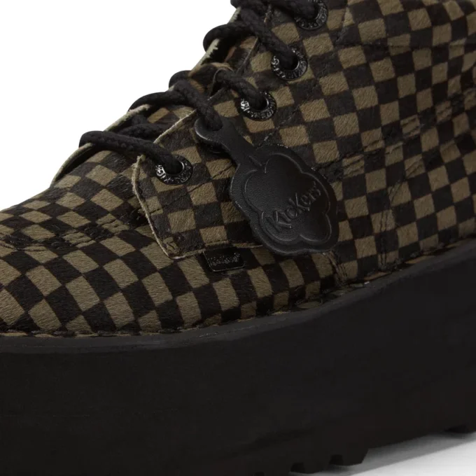Unisex-Stiefel für Erwachsene Kick Hi Platform Leder Schwarz/Khaki Unisex-Stiefel für Erwachsene Kick Hi Platform Leder Schwarz/Khaki