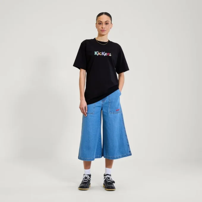 Unisex-T-Shirt für Erwachsene: Kickers Classic Kurzarm-T-Shirt Schwarz Unisex-T-Shirt für Erwachsene: Kickers Classic Kurzarm-T-Shirt Schwarz